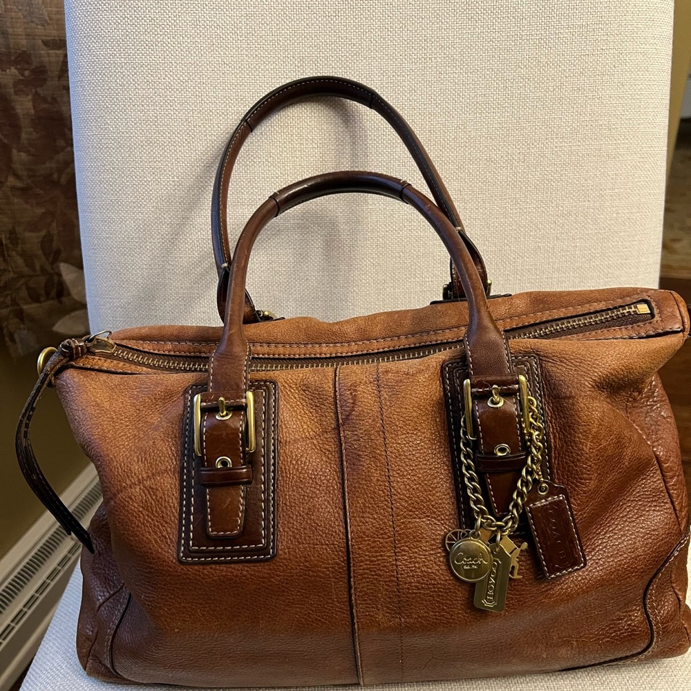 Coach British Tan Leather Project Bag Original Carriage Hang tags -